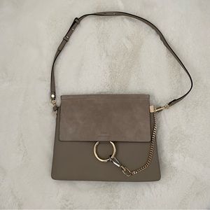 Chloe Faye Medium Shoulder Bag Motty Gray